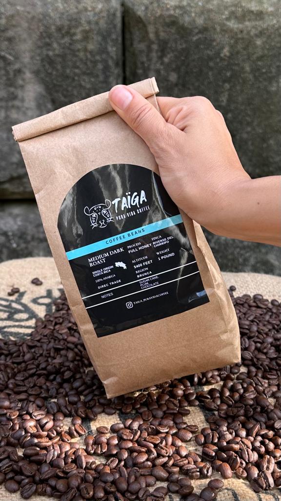 1 LB MEDIUM DARK ROAST  (Whole Bean)